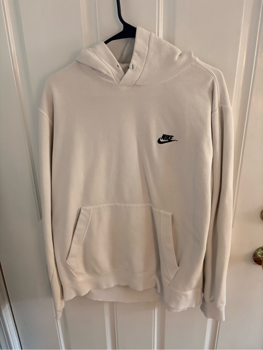 Nike Cream Pullover Hoodie with Black Swoosh